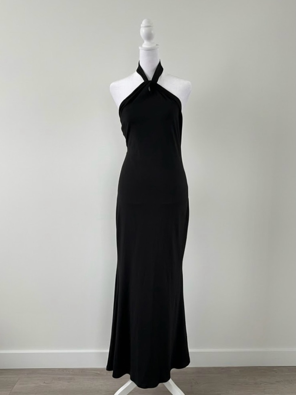 Soly Hux Halter Sleeveless Backless Twist Bodycon Maxi Long Dress Evening Party
